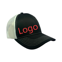 Gorra con Bloques de Color y Logotipo Personalizado, Gorras Bordadas con Cierre a Presión, Gorra Trucker Richardson 112 Negra con Camuflaje para Hombre, OEM