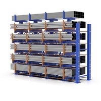 Solution d'entreposage robuste : Étagère télescopique à cantilever pour le stockage de tubes longs et de barres d'acier