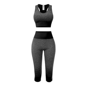 Sujetador deportivo súper elástico sin costuras con cambio Gradual de Color para mujer, pantalones recortados, traje de Fitness, conjunto de traje de Yoga - Product Image 6