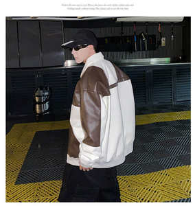 Chaqueta de cuero para hombre, cálida, suave y cómoda, OEM, ODM, directo de fábrica, venta al por mayor, ropa de motorista personalizada - Product Image 2