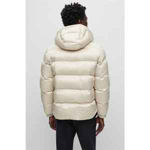 Elegante chaqueta acolchada delgada de cuello alto con capucha, decoraciones con estampado de botones frontales personalizados, cremallera de talla grande, resistente al viento, impermeable para exteriores - Product Image 3