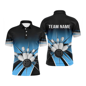 New Sublimation Print Custom Design 100% Polyester Solid <b>Bowling</b> for Shirt Quick Dry Breathable Short Sleeve Jersey - Product Image 3