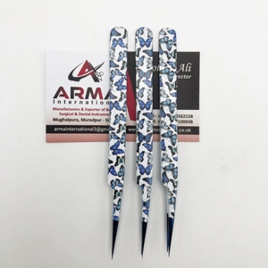 Pinzas de pestañas rectas de acero inoxidable sostenibles Pinzas de extensión de pestañas recubiertas de papel con logotipo personalizado con punta suave - Product Image 4