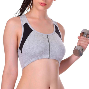 Sujetador deportivo sin costuras de talla grande de etiqueta privada para mujer, alto estiramiento, transpirable, respetuoso con el medio ambiente, soporte antibacteriano adecuado para Yoga - Product Image 5