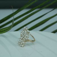 Anillo de Diamante de Lujo Cultivado en Laboratorio para Mujer, 130 Quilates, Color EF, Claridad VS1, Corte Marquesa y Pera, Oro, Oro Rosa, Plata, IGI, SGL, Moderno