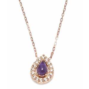 Pendentif Goutte d'Eau en Argent Sterling 925 avec Perle Rose et Blanche Sertie, Plaqué Rhodium, Design Géométrique, Matériau Principal Platine - Product Image 3