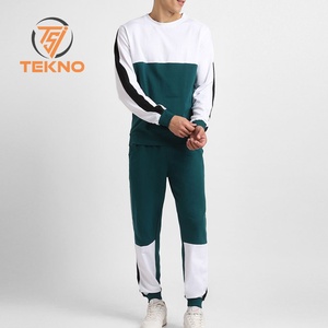 ชุดวอร์มสำหรับผู้ชายชุดวิ่งออกกำลังกายผ้าคอตตอนทรงสลิมฟิตชุดวอร์มชุดวอร์มสำหรับผู้ชายน้ำหนักปานกลางไม่เหมือนใครดูคอกลมของผู้ชาย - Product Image 1