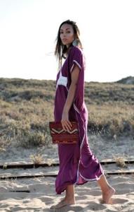 New Summer Women Resort Wear Long Women V-Neck <b>Kaftan</b> Dresses for Women - Product Image 3