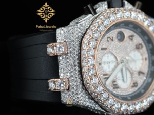 Reloj de Pulsera Hip Hop para Hombre, Nuevo y Elegante, con Diamantes Redondos de Corte Brillante, Correa de Goma Verde, Movimiento Mecánico, Nuevo y Moderno - Product Image 5