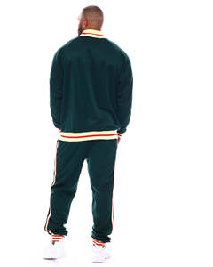 Chándal de dos piezas para hombre hecho a medida con características únicas, estilo cortavientos de ajuste holgado, logotipo personalizado, cremallera completa, cómodo - Product Image 5