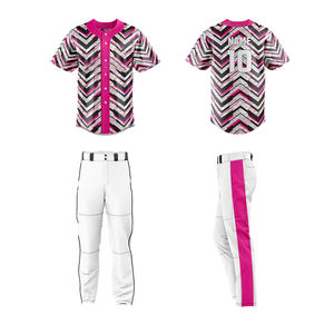 Tenues de baseball personnalisées de haute qualité, respirantes, 100% polyester, vêtements de sport, séchage rapide, propriétés antibactériennes, logo personnalisé - Product Image 5