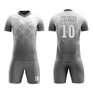 Fait sur mesure gris noir uniforme de football en gros Nouvel arrivage Vêtements de sport respirants Maillot de football - Product Image 6