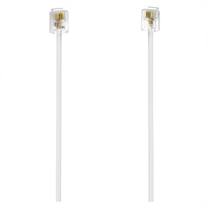 Cable Telefónico Blanco de 10m, Conector y Adaptador 00201135 - Product Image 2
