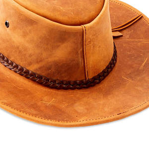Chapeau en cuir réglable pour homme, best-seller, style cowboy, pour l'équitation, les loisirs en plein air, utilisation quatre saisons - Product Image 6