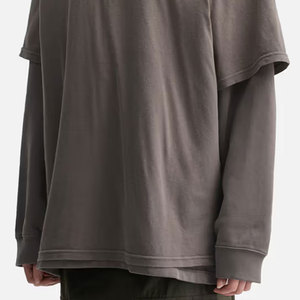 Sudadera con Capucha de Punto para Mujer, Estilo Holgado con Hombros Caídos, Mangas Dobles, Manga Larga, 100% Algodón, Gran Venta - Product Image 4
