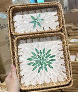 Plateau en rotin du Vietnam panier ovale tissé à la main pour Table à manger pain aux fruits servant des aliments organisateur écologique - Product Image 5