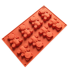 LifeTop 8 cavité ours Silicone chocolat <span class=keywords><strong>moule</strong></span> ours gâteau <span class=keywords><strong>moule</strong></span> ours savon <span class=keywords><strong>moule</strong></span> pour bonbons au chocolat faits à la main - Product Image 1