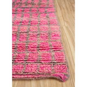 Alfombras de Lana Anudadas a Mano Nuray, Patrón Geométrico Rosa y Morado para Decoración de Sala de Estar, Alfombra Grande para Pasillo 9x12 -Pae-4596 - Product Image 4