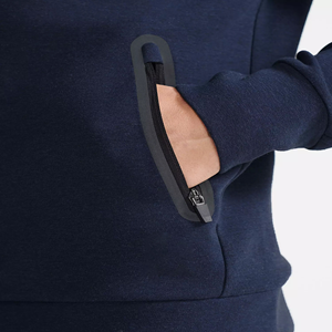 Winter Streetwear Men's Zip Hoodie Custom Embroidery Digital Printing OEM Wholesale Quick Dry 100% Cotton Fleece - Product Image 3