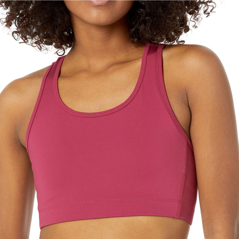 In Stock Women's High Quality Wire Free Breathable Knitted Solid Everyday Full Cup Sports Bra Outdoor Use