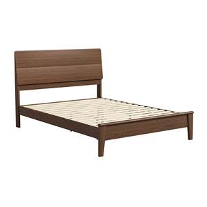 Modern Home Furniture Solid Wood Double & Queen <b>Bed</b> <b>Frame</b> in Claro Walnut - Product Image 2