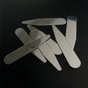 High Quality Mirror Silver Color Stainless Steel Shirt Collar Bone Collar Stay Mother Of Pearl Collar Stays