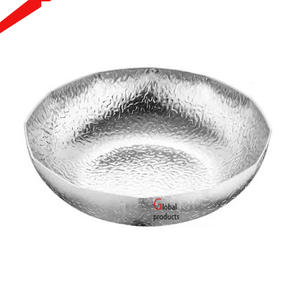 Bol de service alimentaire en aluminium de qualité supérieure à la conception de feuilles dorées pour restaurant et bar d'hôtel - Product Image 4