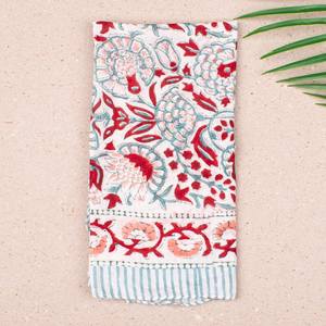 Bandana en coton vintage à imprimé en relief, écharpe légère, turban bohème unisexe - Product Image 3