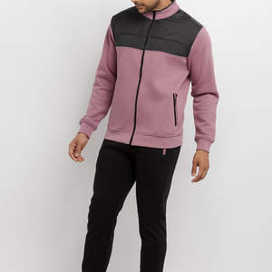 Diseño de logotipo personalizado cremallera 2 piezas deportes al aire libre correr Fitness Top para hombres invierno ropa casual chándal - Product Image 4