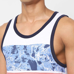 OEM personalizado de algodón Spandex hombres gimnasio camisetas sin mangas 3D ropa deportiva para culturismo Fitness moda Stringer Top - Product Image 3