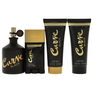 Liz Claiborne curva nero per gli uomini Set regalo 4.2oz EDC Spray 3.4oz balsamo da barba 3.4oz Gel doccia 1.7oz deodorante da bagno da uomo Set - Product Image 2