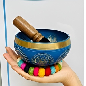 Cuenco tibetano hecho a mano para curación de Chakras y meditación de Yoga Klangschalen de latón grande para terapia de sonido - Product Image 3