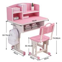 Table de lecture intelligente ergonomique pour enfants avec étagère meubles de maison hauteur réglable bureau d'étude pour enfants et ensemble de chaises