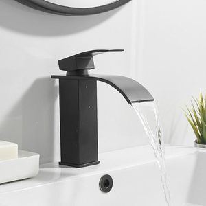 Grifo <span class=keywords><strong>de</strong></span> Lavabo <span class=keywords><strong>de</strong></span> <span class=keywords><strong>Baño</strong></span> <span class=keywords><strong>de</strong></span> Acero Inoxidable con un Solo Orificio, Pulido Negro, al por Mayor - Product Image 5