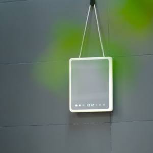 Reloj de ducha altavoz inalámbrico con luz LED y espejo sin niebla con calentador - Product Image 3