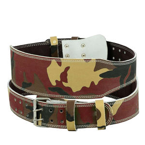 7MM Heavy Duty Pro Leather Cowhide Weight Lifting <b>Belt</b> 4 Inches Wide with Adjustable Buckle Lower <b>Back</b> Stabilizing <b>Support</b> - Product Image 4