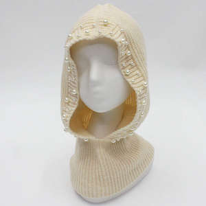 Wholesale Stock <b>Winter</b> Knitted <b>Hat</b> Windproof Keep Warm Neck Scarf, Stylish Balaclava <b>Hat</b> for <b>Woman</b> - Product Image 1