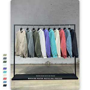 เสื้อมีฮู้ดแบบสวมหัวมีฮู้ดโอเวอร์ไซส์ผ้าฝ้าย100% ซักได้420กรัมวินเทจปกมีฮู้ดออกแบบสำหรับผู้ชายและผู้หญิง - Product Image 1