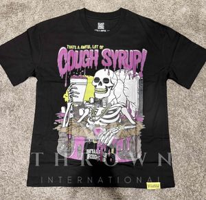 T-shirts pour hommes 2025, version haute qualité 1:1, avec impression de lettres et motif 'awful lot of cough syrup', T-shirt de créateur de mode, T-shirts imprimés tendance - Product Image 3