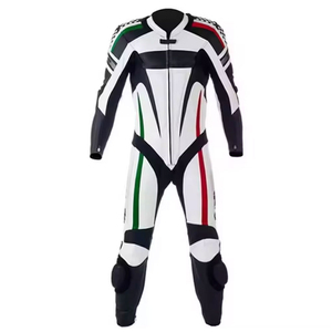 ชุดมอเตอร์ไซค์หนังสำหรับแข่งรถ ดีไซน์ยอดเยี่ยม ระบายอากาศได้ดี กันน้ำ กันลม ไซส์ใหญ่พิเศษ สั่งตัดได้ คุณภาพสูง น้ำหนักเบา แบบยาว - Product Image 5