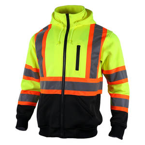 Uniforme de trabajo de poliéster de alta calidad con capucha Super Visible Hivis reflectante seguridad sudadera chaqueta al por mayor alta térmica - Product Image 2