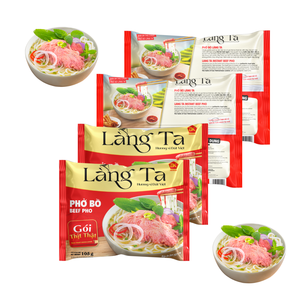 Nouilles instantanées de riz Pho de boeuf sans gluten Soupe chaude à la vraie sauce au boeuf dans un sac OEM Certifié HACCP ISO Vietnam Prix d'usine - Product Image 1