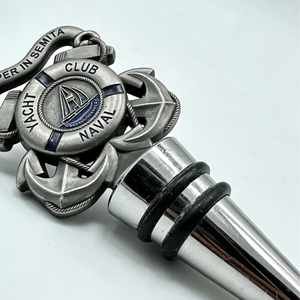 Juego de Tapones de Vino Metálicos Náuticos Premium – Regalo Personalizable para Amantes del Vino |   Tapones para Botellas de Vino de Aleación de Zinc con Caja de Regalo - Product Image 1