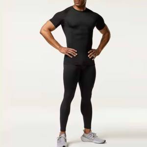 Latest Design Top Quality Bodybuilding Tops Summer Clothing Workout Tee Gym T-shirt Men Short Sleeve Slim T-shirt for men - Product Image 2