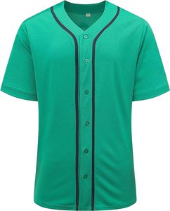 Camiseta de Béisbol Personalizada con Botones, Manga Corta, Deportiva, 100% Algodón, Antibacteriana, Transpirable, de Alta Calidad - Product Image 6