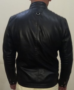 2025 nouveau Look hiver saison hommes respirant en cuir Bomber veste printemps automne moto Style noir tenue décontracté fourrure de mouton - Product Image 4