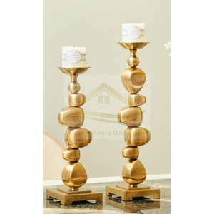 New Home and Garden Metal Candle Stand <b>Set</b> of 3 Wax Jars and Candle Holders Black and Silver Color <b>Dinnerware</b> Tabletop Lightning - Product Image 2