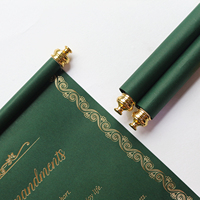 Venta caliente Green Scroll Invitación DE BODA Diseño personalizado con borla y caja de papel para bodas y eventos especiales