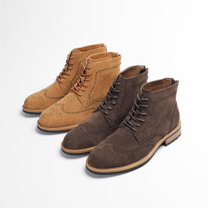 Bottes courtes en cuir pleine fleur avec doublure respirante et résistantes à l'usure pour le quotidien, les trajets et les activités de plein air - Product Image 6