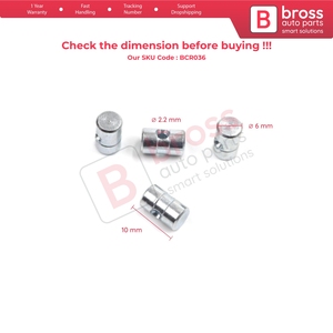 BCR036 BCR036 100 Pcs Inner Outer <b>Door</b> <b>Handle</b> Trunk Hood Lock Latch Release Cable Wire Rope End Pin Stop Rivet 6x10 mm Hole Dia: - Product Image 5